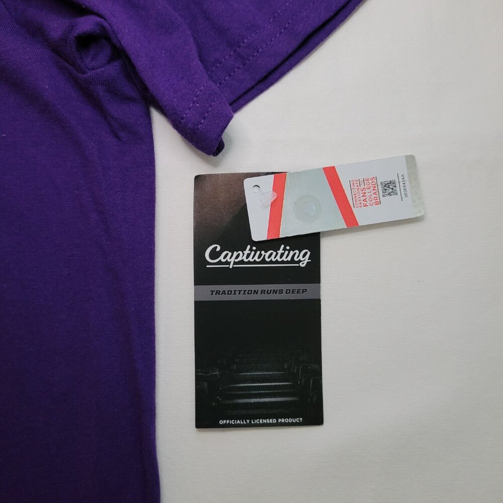 Captivating LSU Tigers T Shirt Short Sleeve Purple Mens Large Collegiate Gameday - Picture 5 of 8
